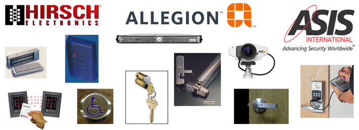 security solution products with Hirsch, Allegion and Asis brands